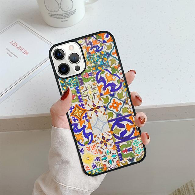 Moroccan Tiles Pattern Phone Case For iPhone 17 Air 14 15 16 13 12 Cover For Apple Pro Max Plus Coque