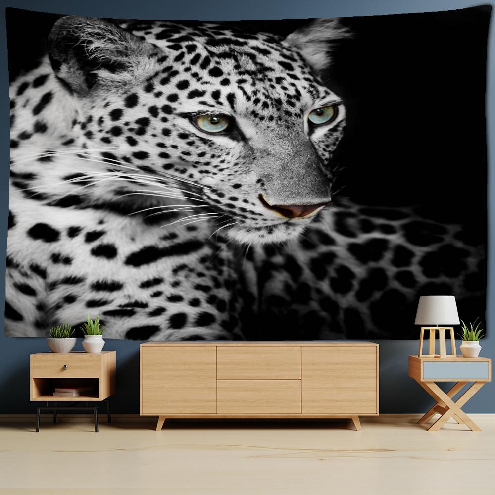 Black Panther Tapestry Wall Hanging Animal Hippie Tapies Psychedelic Mysterious Bedroom Home Decor Background Cloth