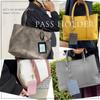 Gisele Pass Case with Reel for Women and Men, ID Card Holder, IC Card Case, Employee ID Card Case, Double-Sided with Strap, Perfect for Commuting and