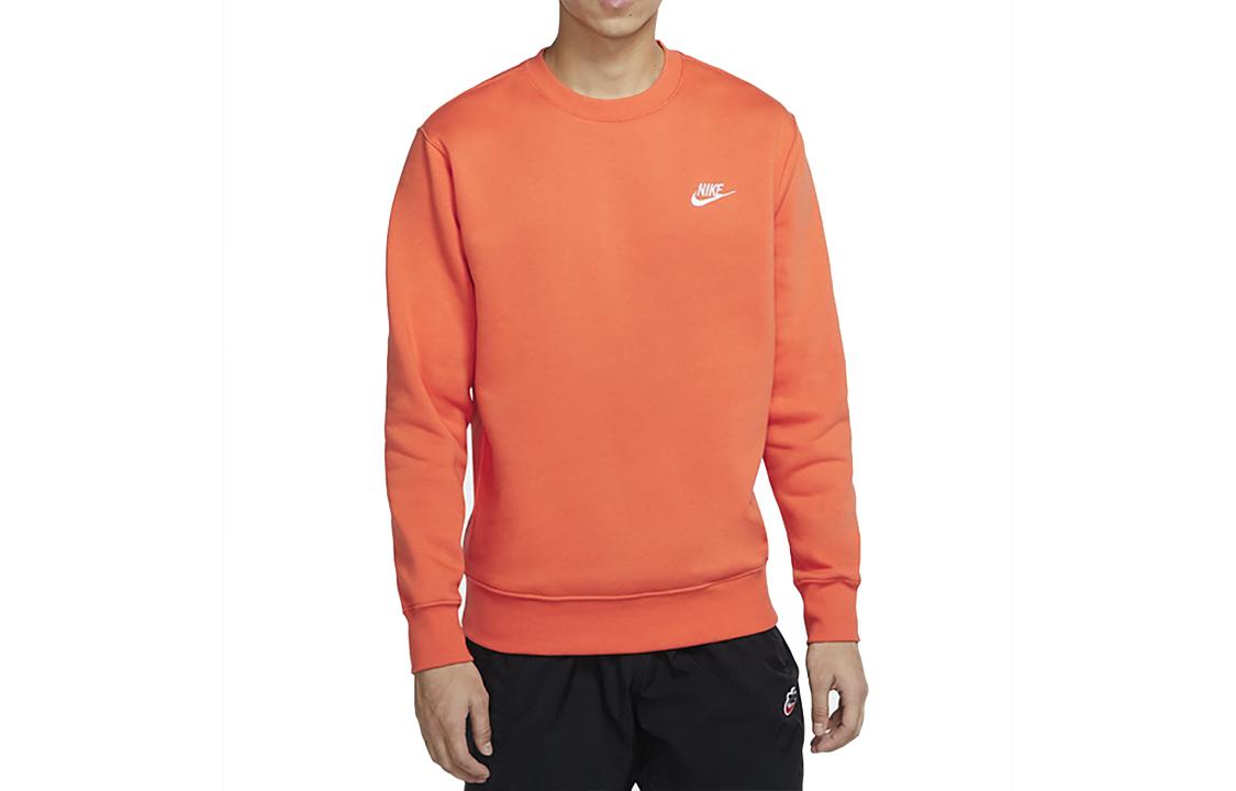Nike Sweatshirts Men s Orange Red Crew Neck Thickened Regular BV2663-837 S