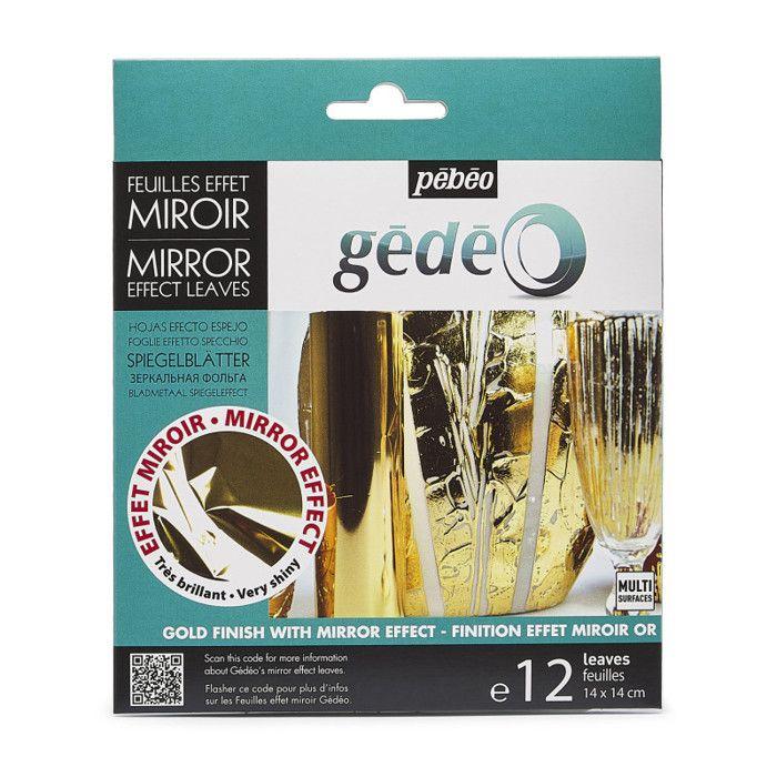 Mirror Effect Sheets - Gédéo - Gold - Set of 12 - Metal - Interior