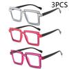 Two Dimensional Flat Lens Ins Square Anti-blue Glasses Frame Personality Trend Glasses