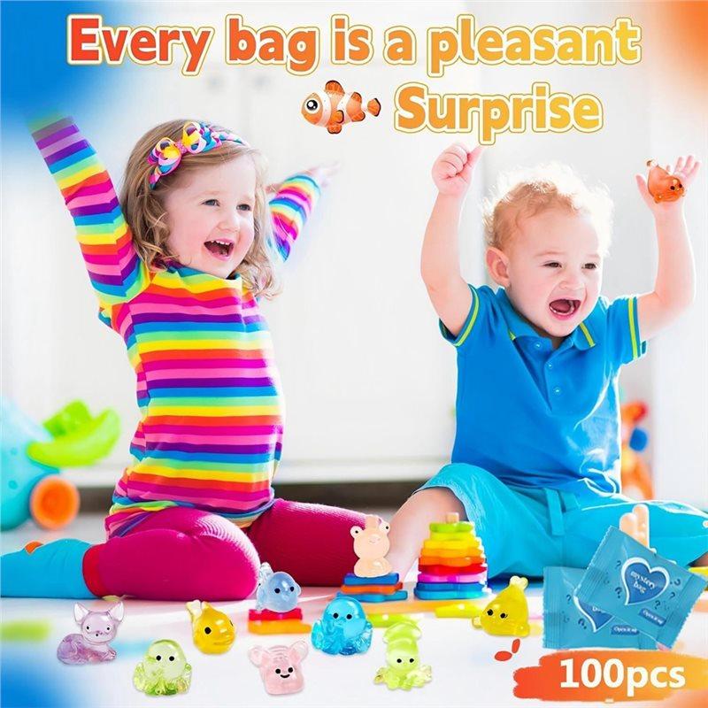 Mini Resin Models Glow In The Dark Animal 100Pcs For Fairy Garden Accessory Set-Mystery Blind Bag