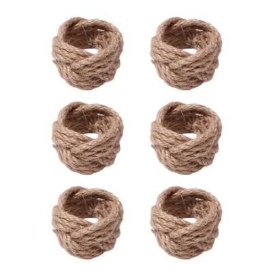 Natural Fiber Napkin Holders For Weddings And Festival Gatherings Elegant Handwoven Jutes Rope Napkin Rings