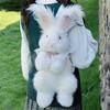 2026 Simulation Angora Rabbit Backpack Storage Bags High-Quality Realistic Long-Fur Cute Skin-Friendly Storage Bag Birthday Gift