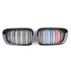 Artudatech Front Kidney Hood Grille Grill For BMW E46 3 Series 2DR Coupe M-Color Dual Slat Car Accessories