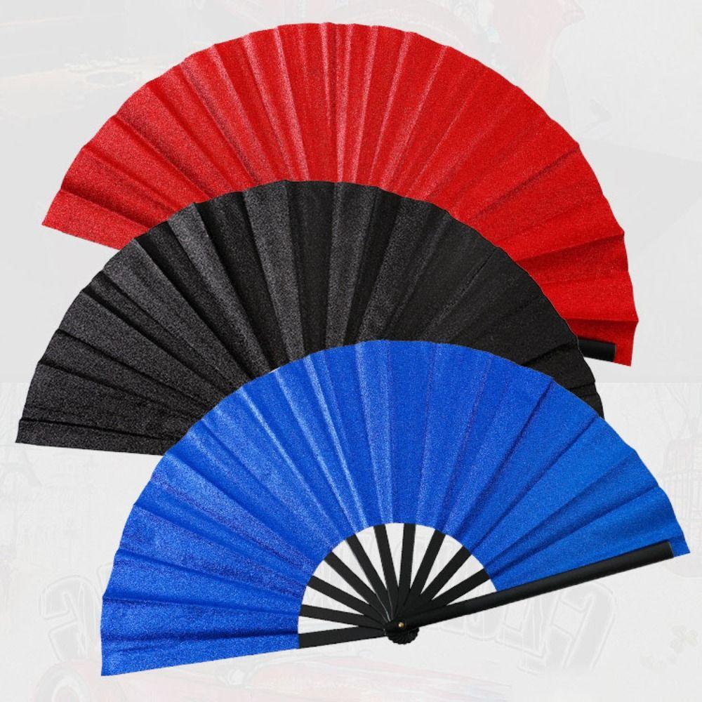 Handheld Performance Dance Fan Glitter Kung Fu Fan Creative Sparkling Folding Fan  Club