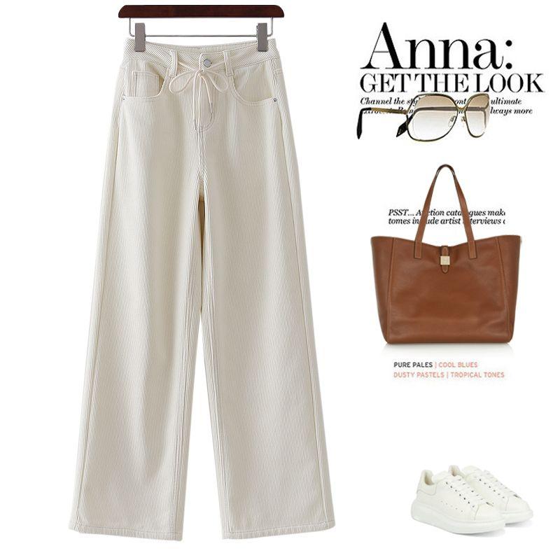 

Special Price Big Sale! Slim Fit! Corduroy Waist Lace plus Velvet Heattech Loose Pants Pants Women Red M