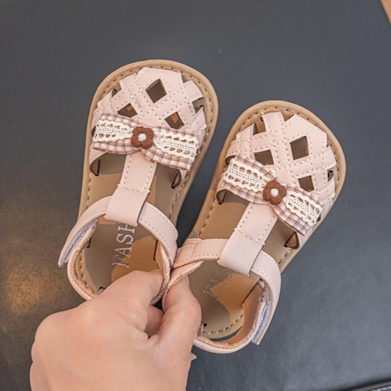 Toddler Walking Shoes Girls Sandals Ultra Soft Breathable Leather Shoes Anti-Collision Anti Slip Single Shoes