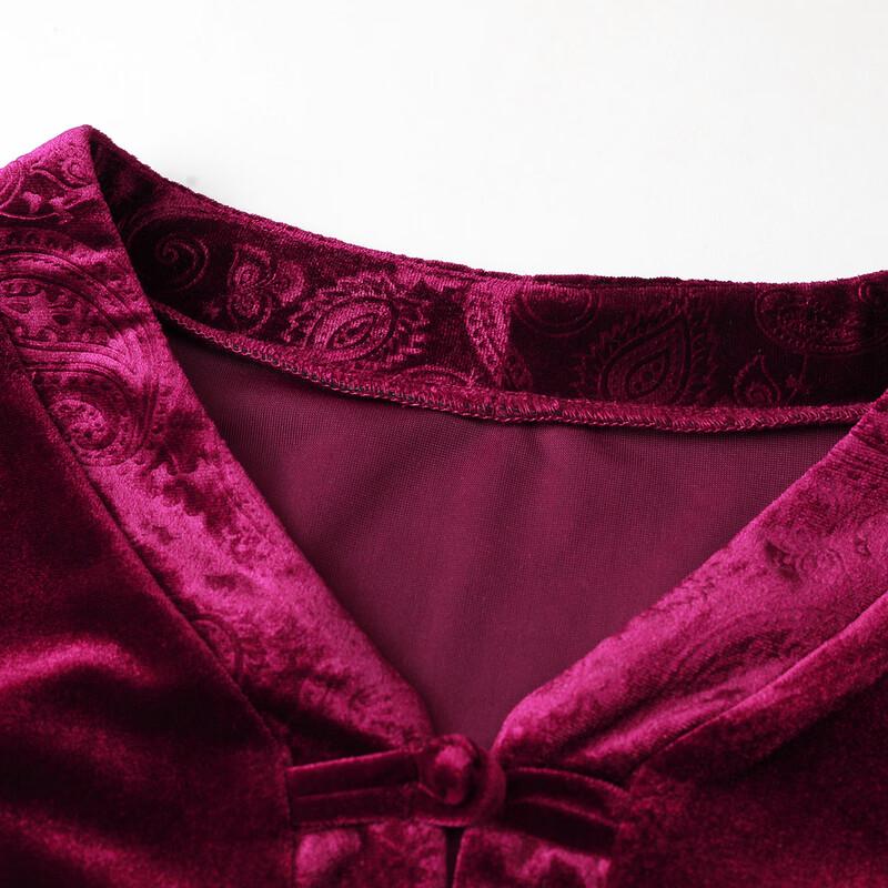 New Chinese Style Velvet Two-Piece Set