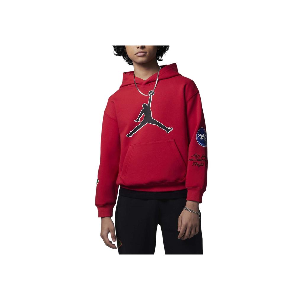 Jordan Boys Flight Graphic Pullover Hoodie Red Boys II0289-687