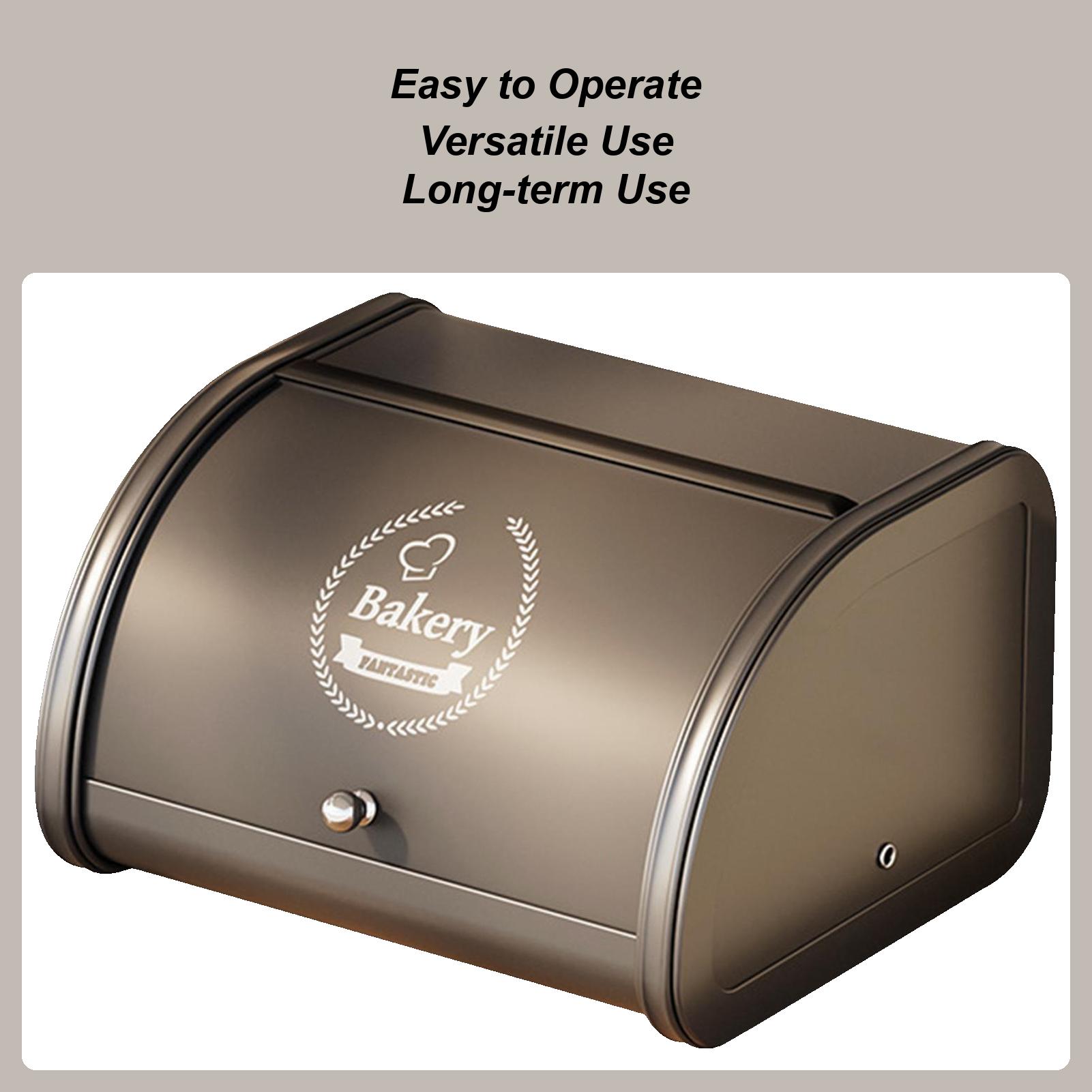 

Bread Storage Container Roll Top Storage Keeper Small Items Organizer For Small Items Muffins Bakery Bread Kitchen Countertop China Mainland