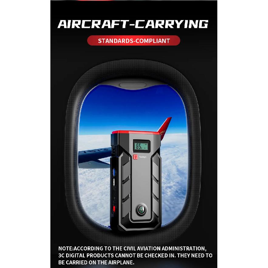 12V 2000A Car Jump Starter 1600A 1200A 1000A 800A Portable Emergency Battery Booster LED Flashlight Power Bank Car Quick Starter