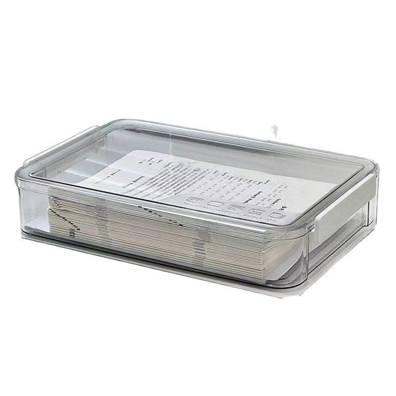 Transparent Plastic Document Storage and Organization Box