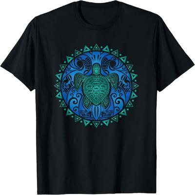 Sea Turtle Tribal Hawaiian Hawaii Turtles Lover Gift T-Shirt