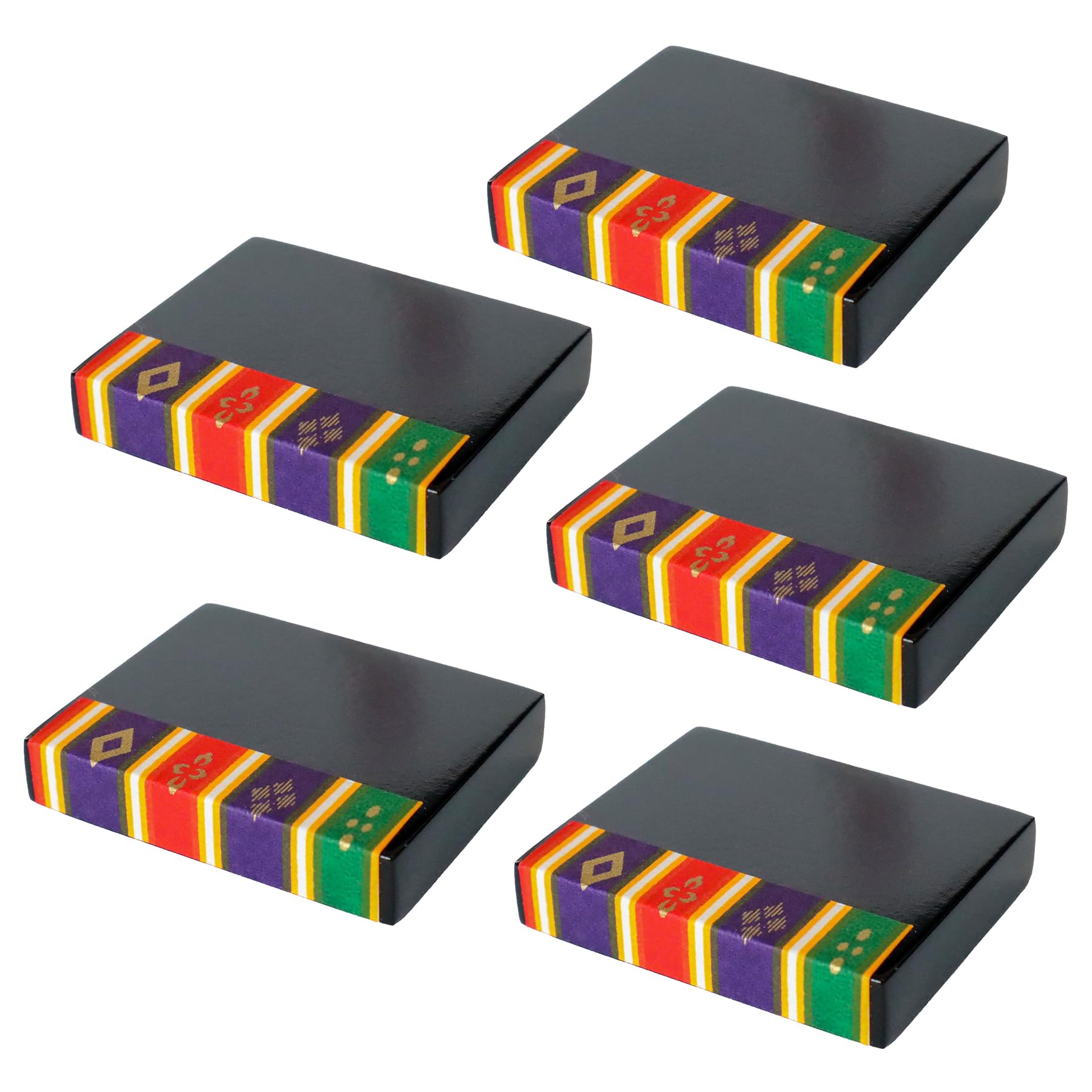 

Four Cart Cute Handmade Glass Crafts [Bean Black Base] x 5-Piece Set