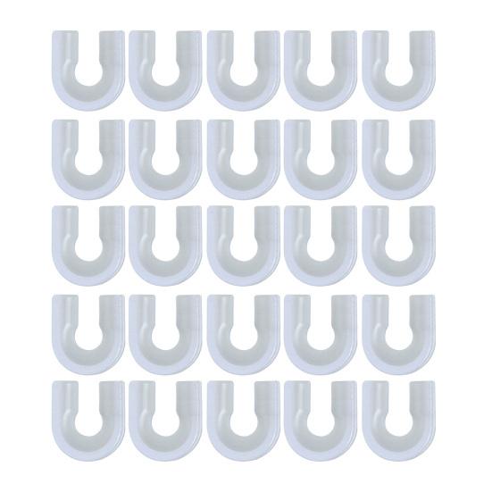 

20 шт. Светящиеся рыболовные U-образные кольца Портативные легкие Светящиеся в темноте Направляющее кольцо для PE-лески Соединитель Рыболовные аксессуары белый