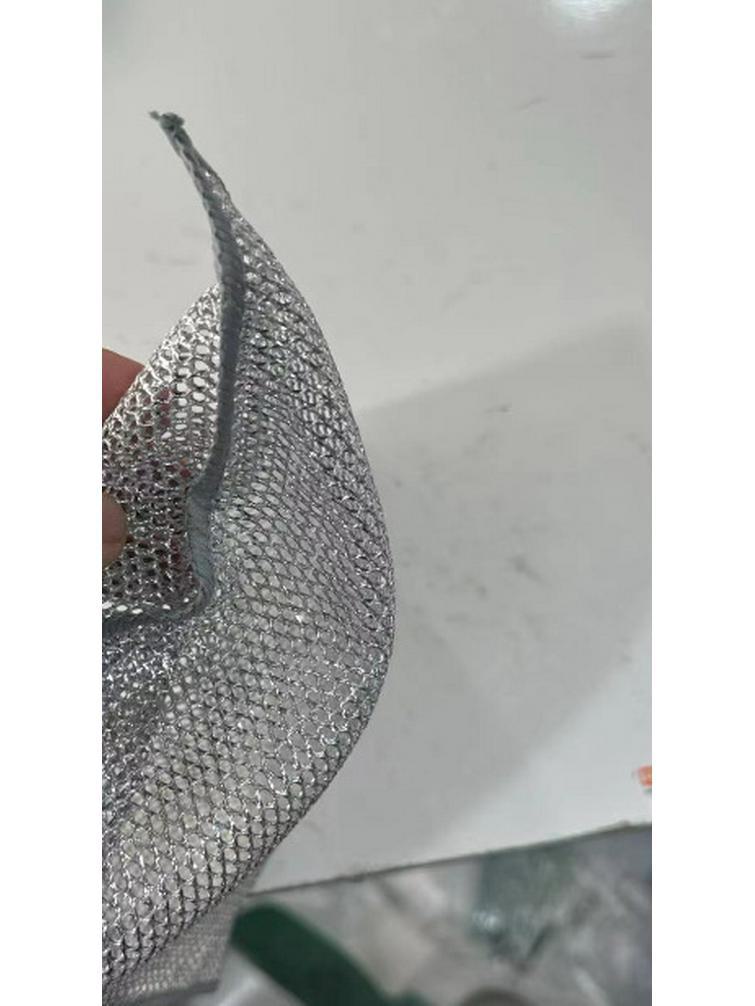 

Салфетка для мытья посуды из стали для кухонной плиты Silver Wire - Тряпка для удаления жира и грязи double layer, 20*20cm серебряный