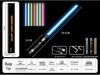 Dual RGB 15-Color Metal Lightsaber Toy - Star Wars Force Laser Sword for Dueling