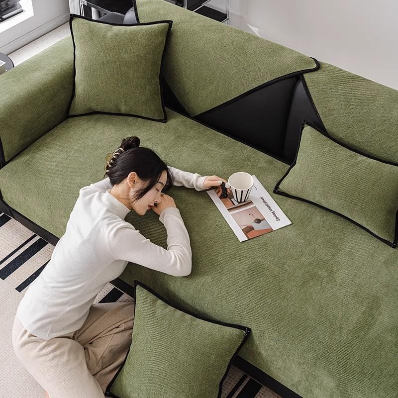 Sjenerte Sofaputetrekk Sittepute Sommer Moderne Lett Luksus Enkelt Sklisikkert Sofatrekk Matter