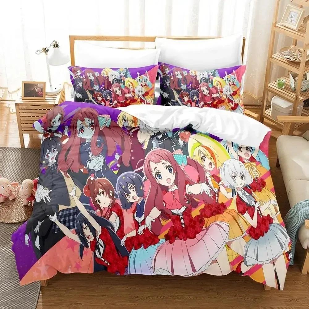 Zombie Land Saga Bedding Set Polyester Bedroom Quilt Cover Set Single Double Size Duvet Cover Pillowcase For Adult Boy Girl