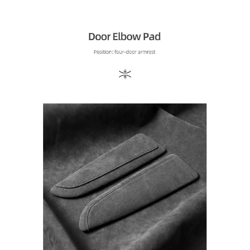 For Tesla Model Y Juniper 2025 Model 3 Model X Model S Made of Alcantara Car Door Armrest Pad Elbow Support Pillow Accessories