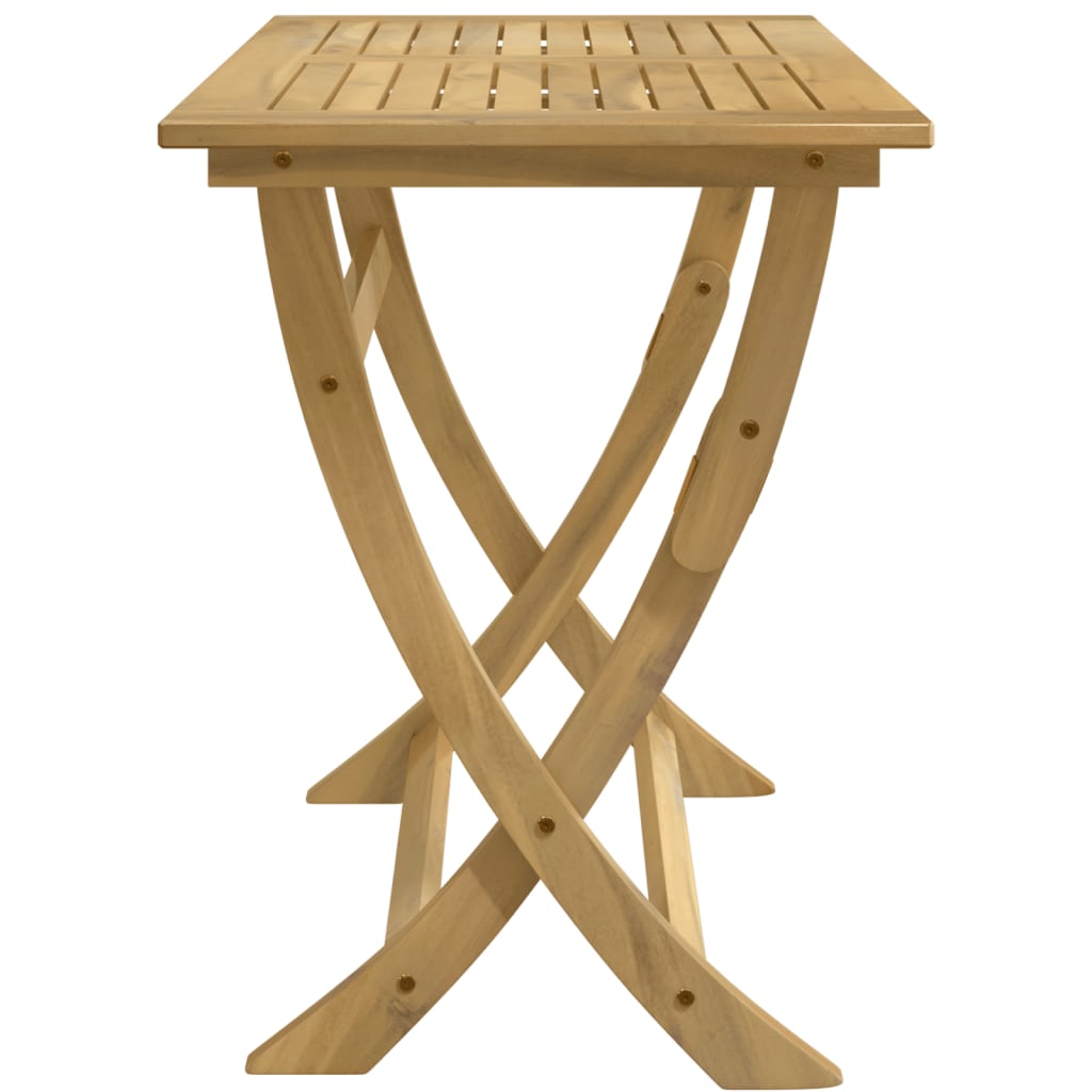 Foldable Garden Table 110 X 55 X 75 Cm Solid Acacia Wood