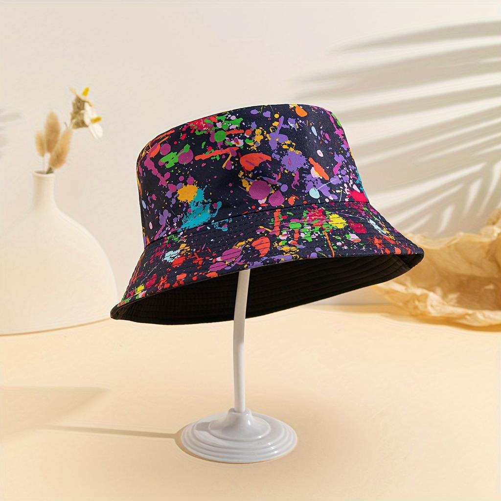 A Single Pack of a Fisherman Hat with Strawberry And Graffiti Designs a Stylish Fishing Hat Suitable for Both Men And Women