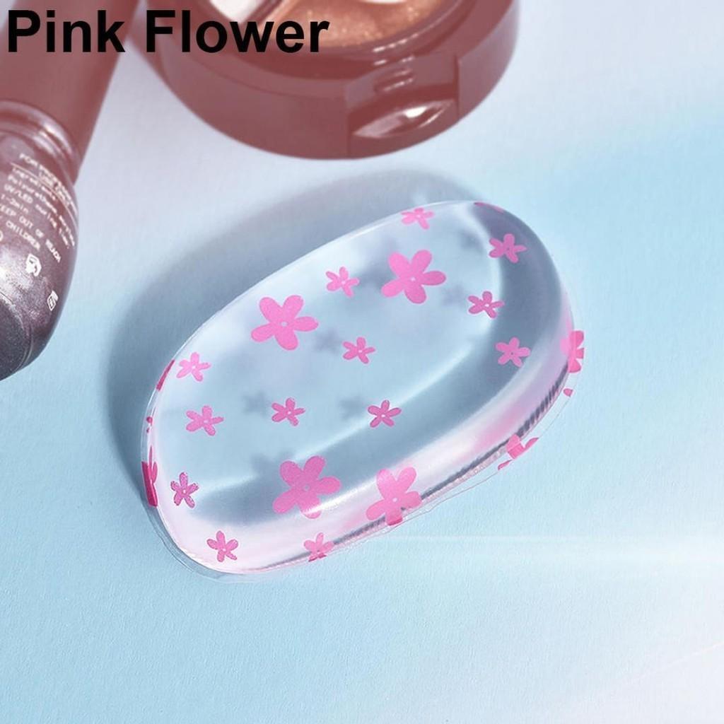 Transparent Silicone Leaf Shaped Makeup Puff Dry Wet Dual-use 6.3*4cm