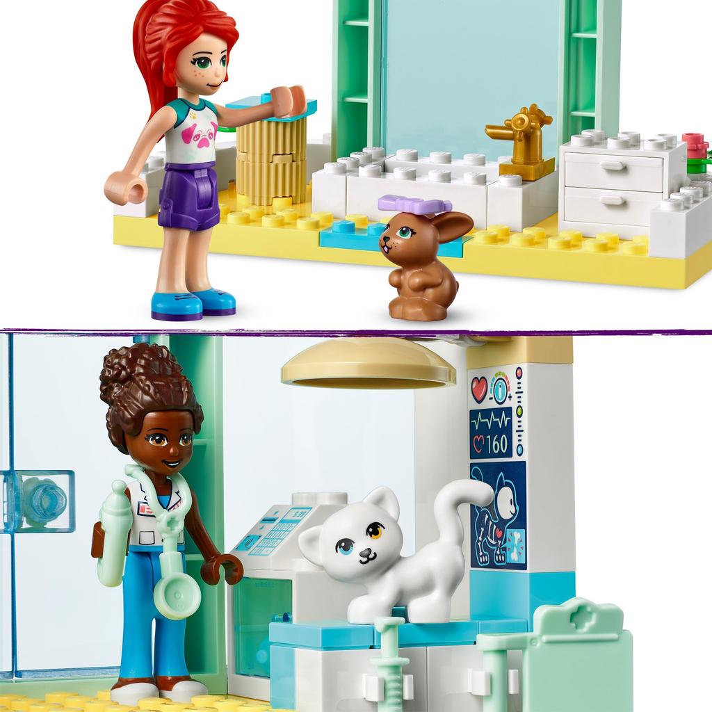 LEGO Friends מרפאה לחיות מחמד הארטלייק סיטי 41695 קוביות משחק מתנה בובת חיה לבנות בגילאי 4 ומעלה