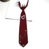 Korean Style Long Necktie Tassels Shirt Tie Elegant Love Heart Tie  Daily