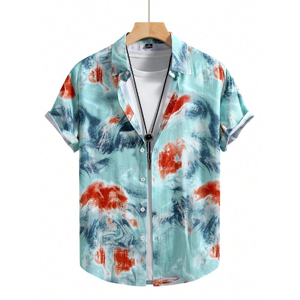 Men's All-Over Printed Short Sleeve Hawaiian Shirt