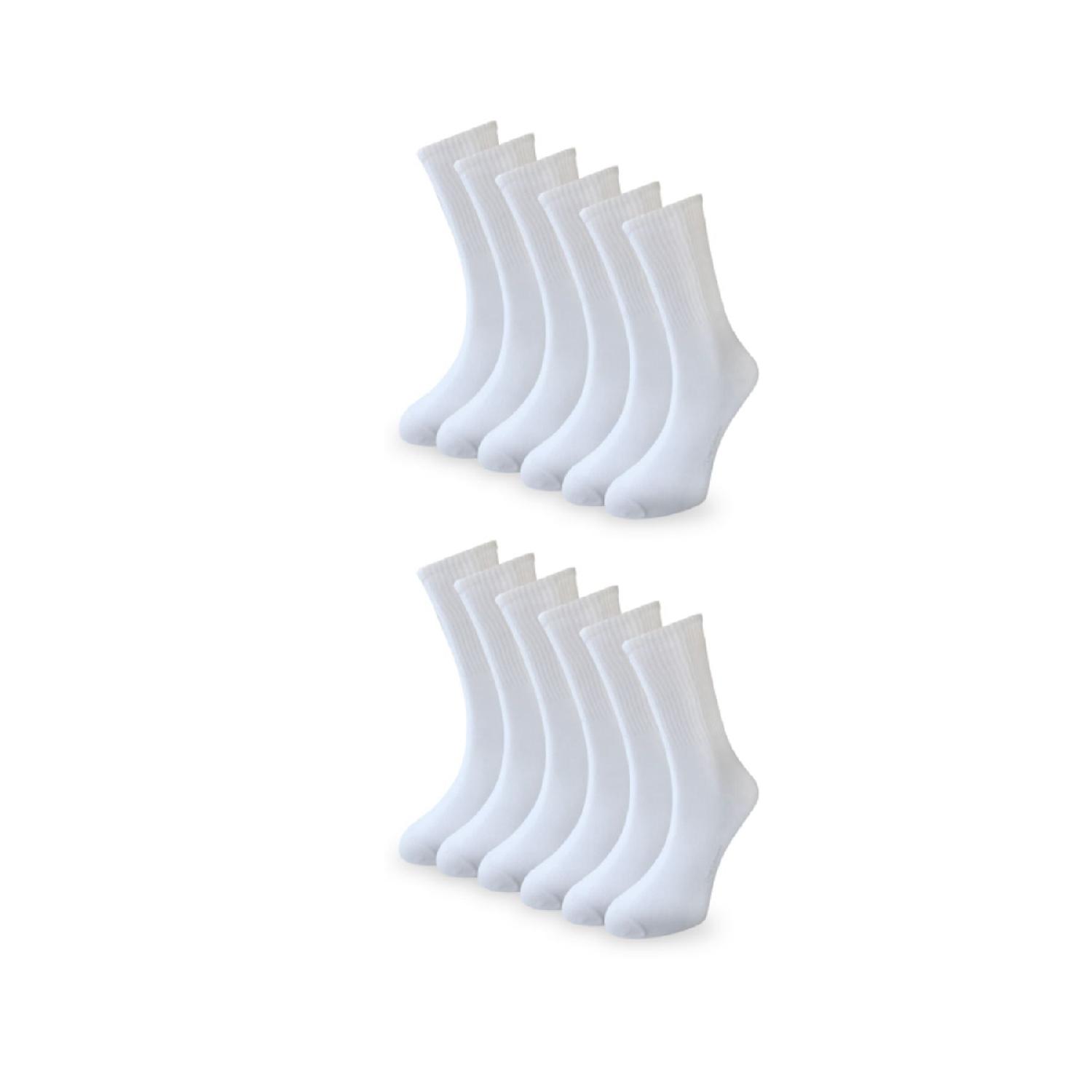 

Cotton Plain White Tennis Socks - Pack Of 12 36 - 40