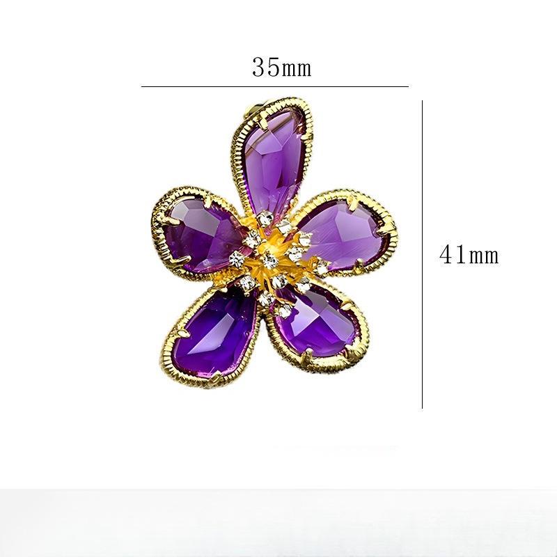 Retro Corsage, Trendy Crystal Flower Brooch, Pin Buckle Decoration, Creative, Versatile and Elegant Accessories