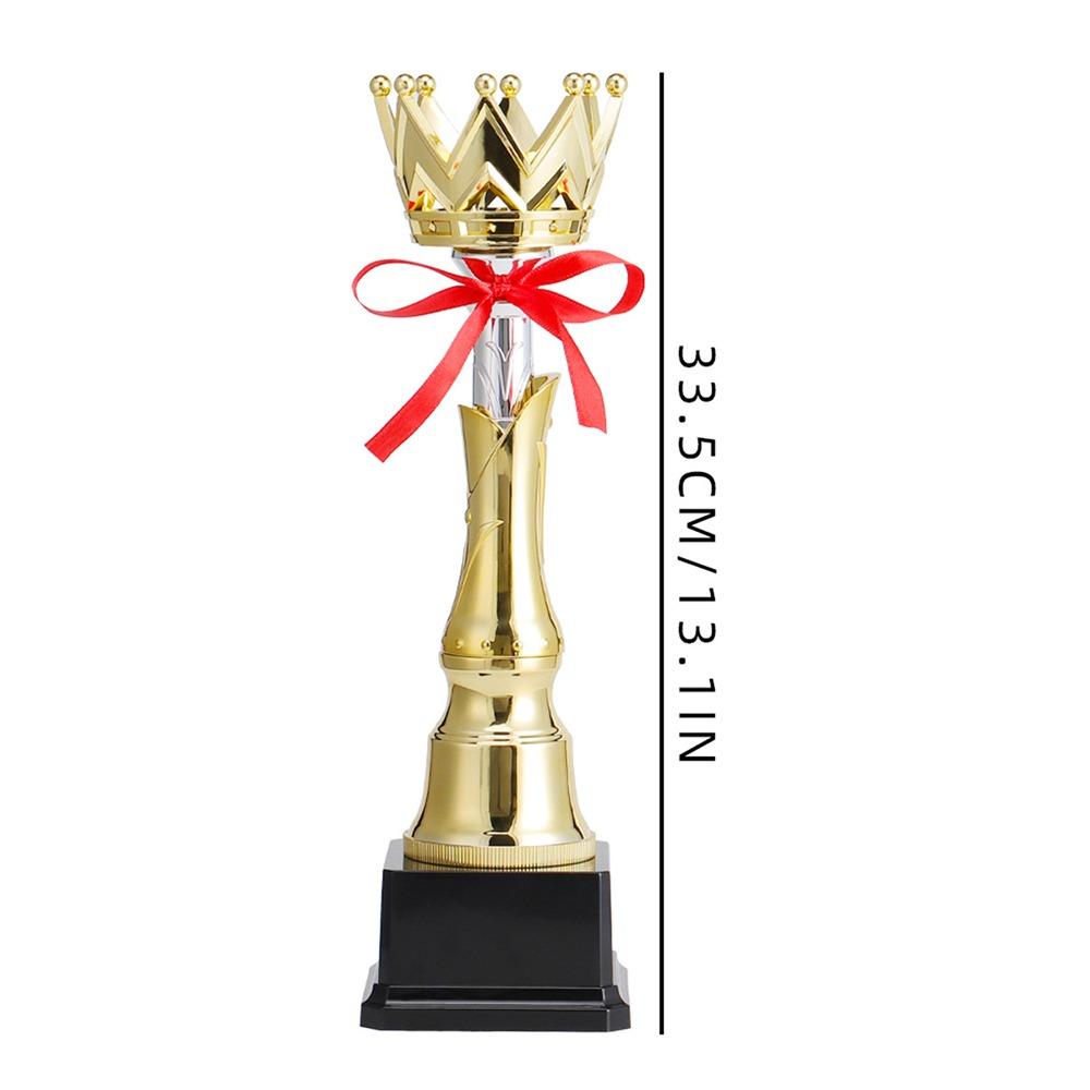 Neue Gold Gold Pokal Auszeichnungen Kunststoff Schule Belohnungsmaterial Preisbecher Krone Handwerk Souvenirs Sport Sieger