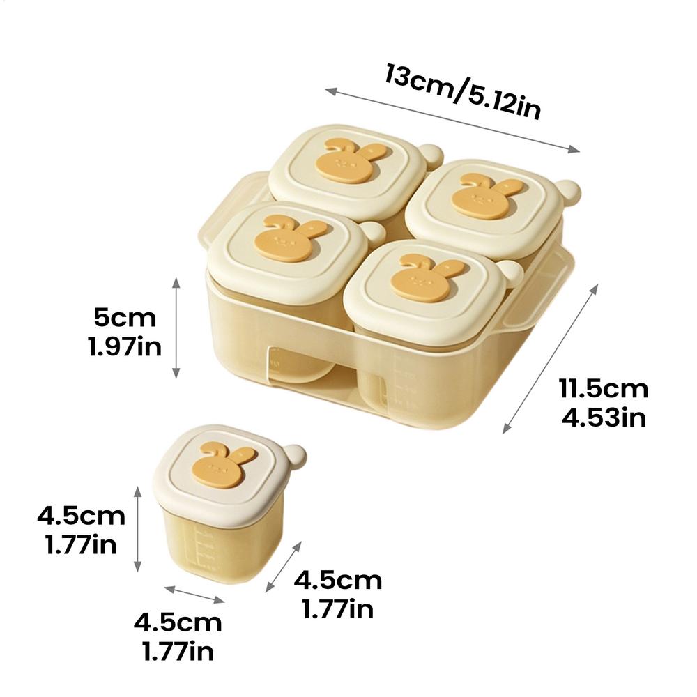 Baby Food Storage Containers Freezer Trays Food Storage Child Broth Container Cooked Food Ice Cubes Trays Freezer Compartments