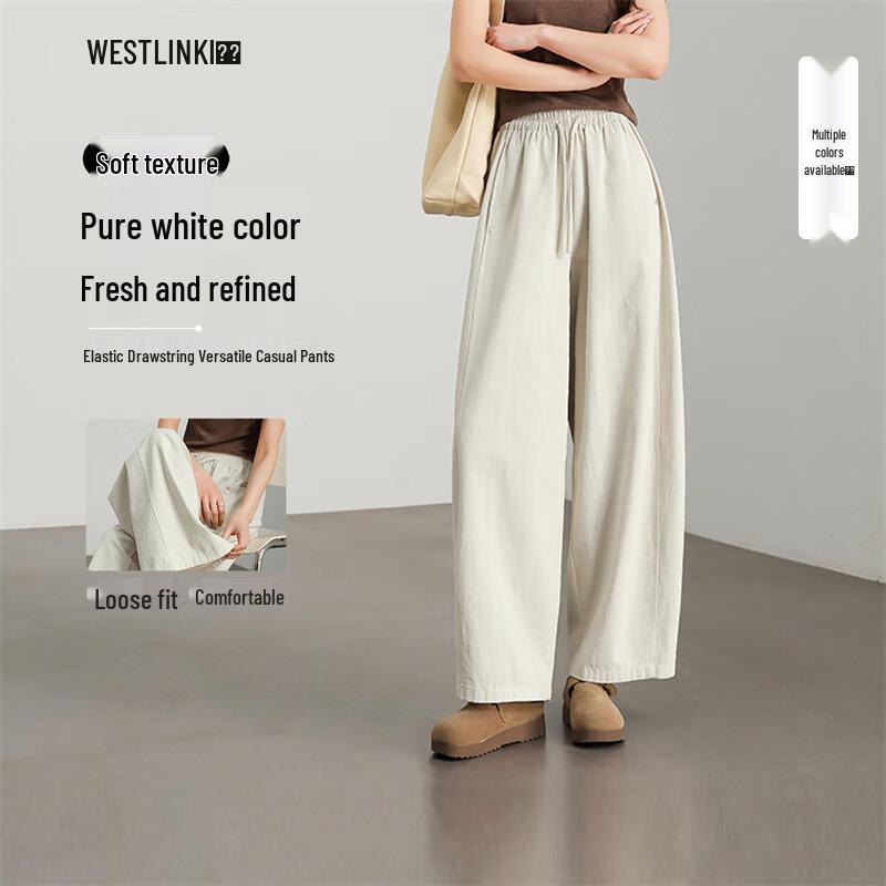 

Xiyu Women s 2025 Spring High-Waist Wide-Leg Casual Pants M (28)