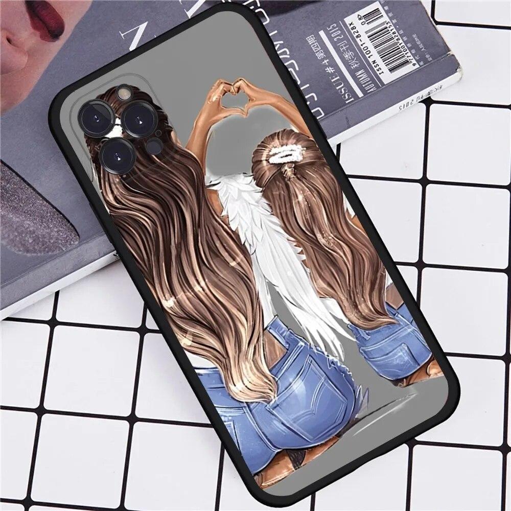 Baby Mama Mädchen Sohn Handyhülle Für iPhone Samsung Galaxy Redmi Xiaomi Note S A 16 15 14 13 12 11 20 21 22 23 53 54 Pro Plus Ultra Silikonhülle