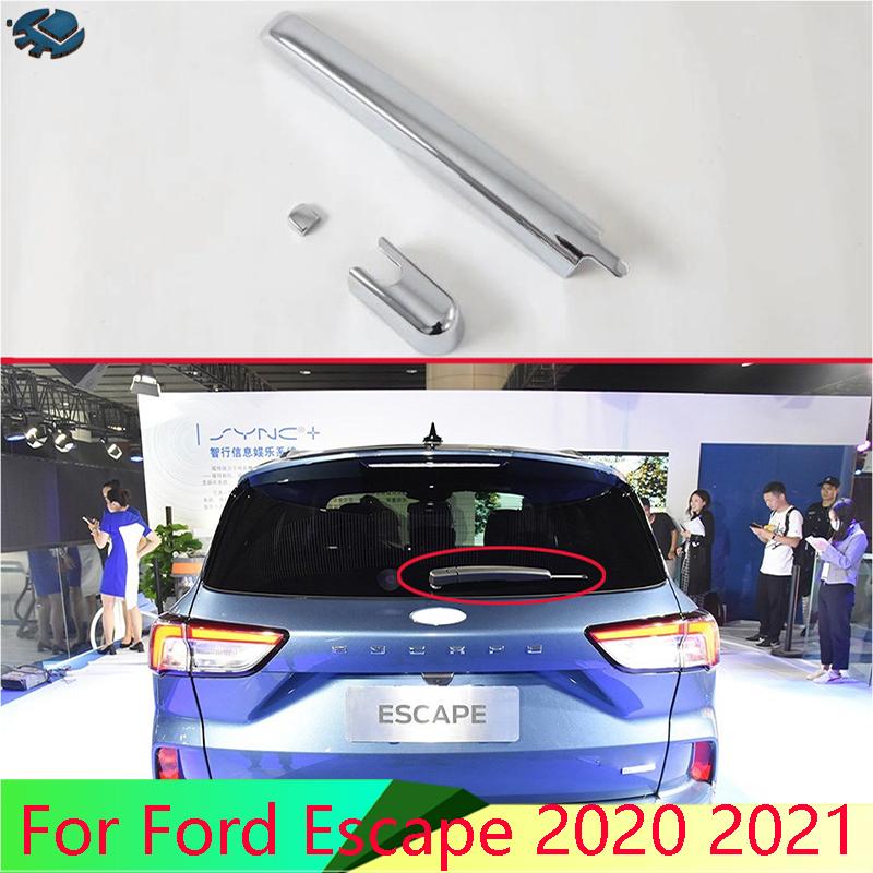 For Ford Escape Kuga   Car Accessories ABS Chrome Rear Window Wiper Arm Blade Cover Trim Overlay Nozzle Molding Garnish