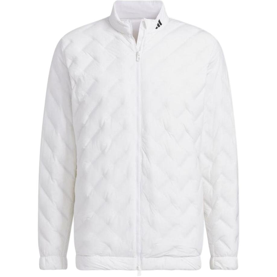 Adidas 670 Puffed Logo Print Zipper Stand Collar Down Jacket Men Jackets White HZ6102