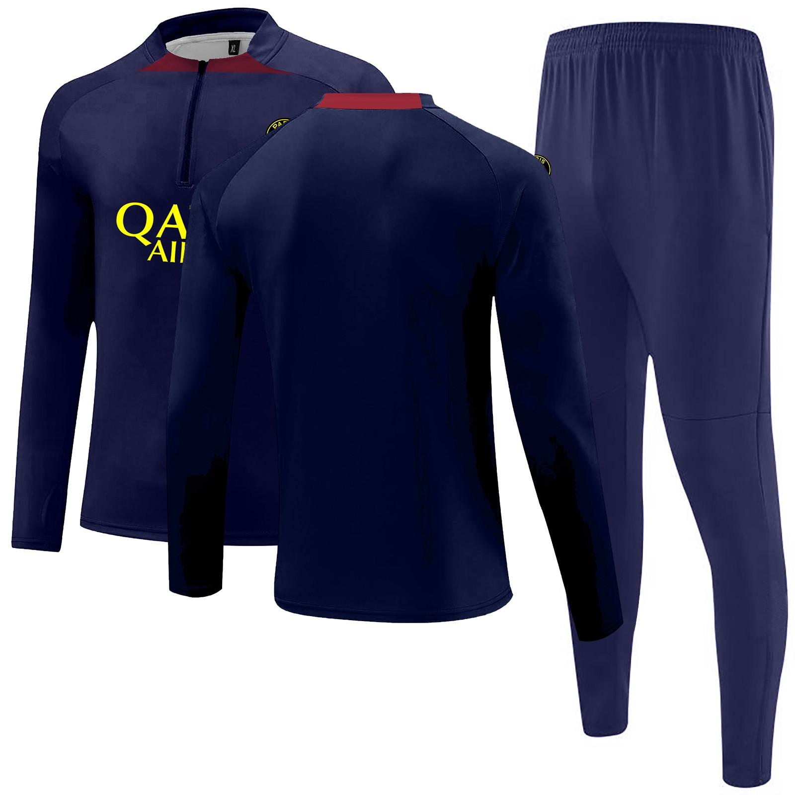 

Футбольный костюм Футбольный клуб Мужской с длинным рукавом Спортивная одежда Дышащий Спортивный тренировочный Фитнес Беговой костюм 22