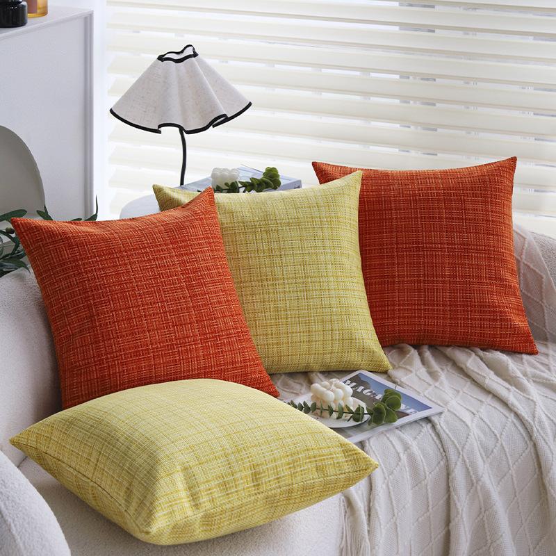 Summer Waterproof Pillow Woven Linen Water-proof Technology Outdoor Garden Pillow Cover Pillow Cover Does Not Contain Core
