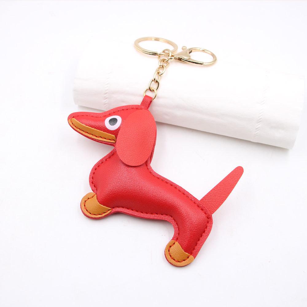 Chaveiro de Couro Dachshund - Acessório Pingente de Cachorrinho Feminino