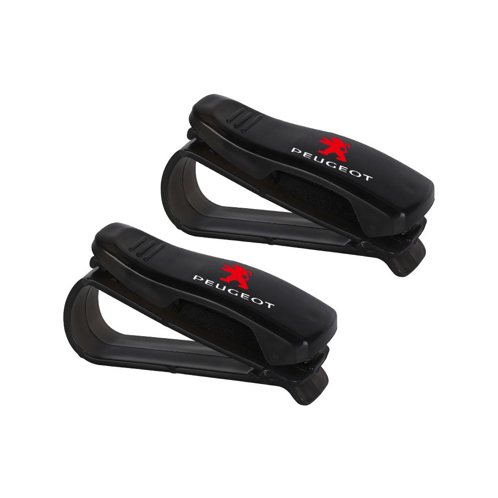 Car Sun Visor Glasses Clip Sunglasses Holder Organizer For Peugeot 308 408 206 207 107 2008 3008 208 306 307 Accessories Valve