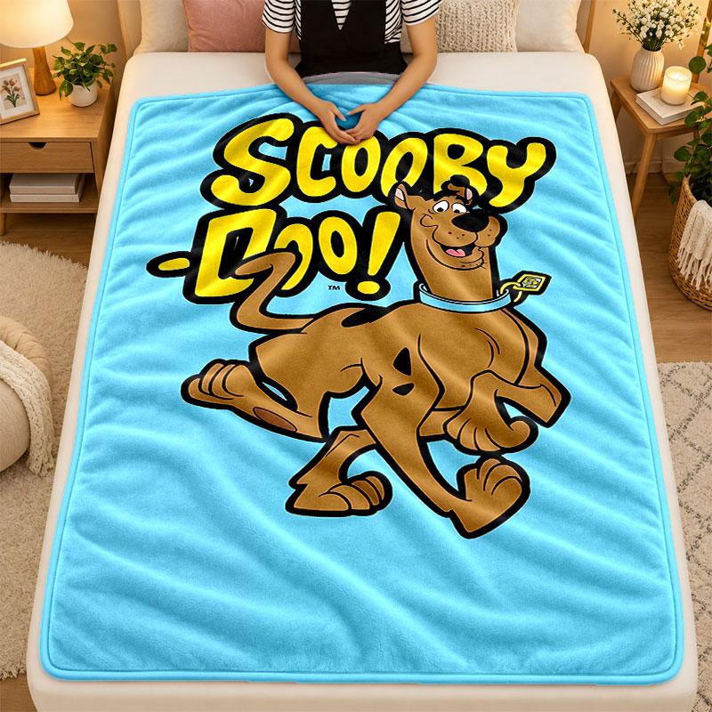 Flannel BlanketScooby Doo Warm Soft Throw Blanket for Indoor Sofa Bed Living Room Use