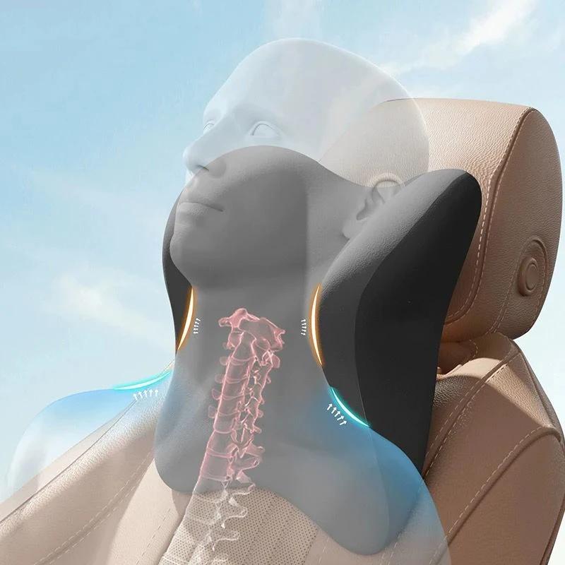 New Car Seat Lumbar Headrest Support Memory Foam Waist Neck Pillow Car Travel Back Support Car Interior Accessories