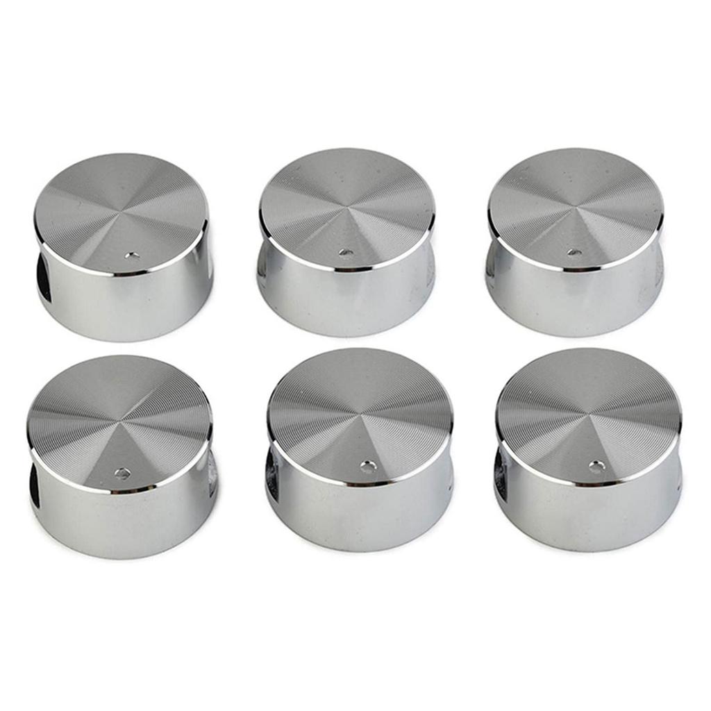 6 Pieces Durable Metal Knob Switch Reliable Ignition Control Knobs Metal Material Kitchen Appliances Handle for Cooktops