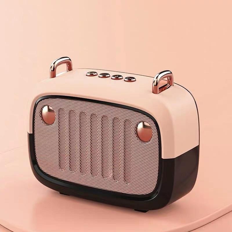 

Беспроводной динамик Bluetooth со стереозвуком, расширенными басами и высокими частотами, TF-картой TWS Bluetooth 5.0, аудиовходом USB и AUX розовый