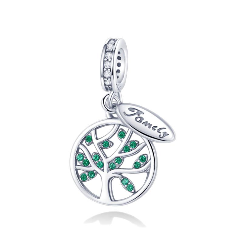 Grüne Farbe Charms Fit Armbänder 925 Silber Avocado Klee Perle Kaktus Chamäleon Zirkon DIY Schmuck Charme