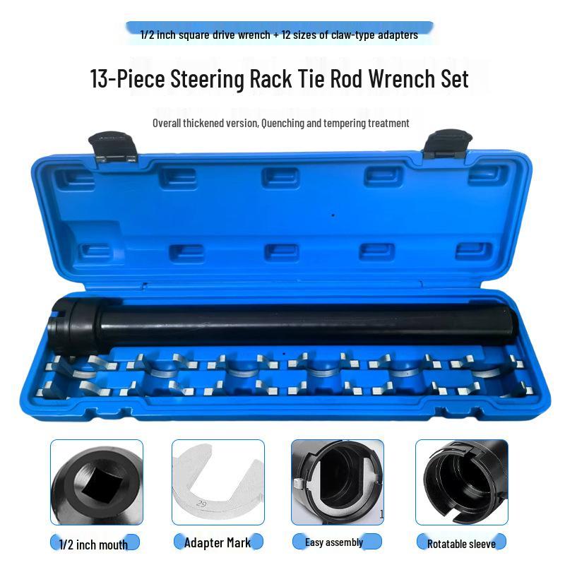 

13-Piece Car Chassis Repair Tool Kit: Steering Rack & Tie Rod Wrench Set